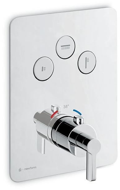 newform Смеситель для душа встраиваемый термостатический с переключателем Blink chic sun-id-1354271 - Вид №2