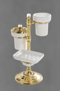 Настольный гарнитур, 2 стакана и мыльница ART&MAX LUCE AM-1916-Do-Ant