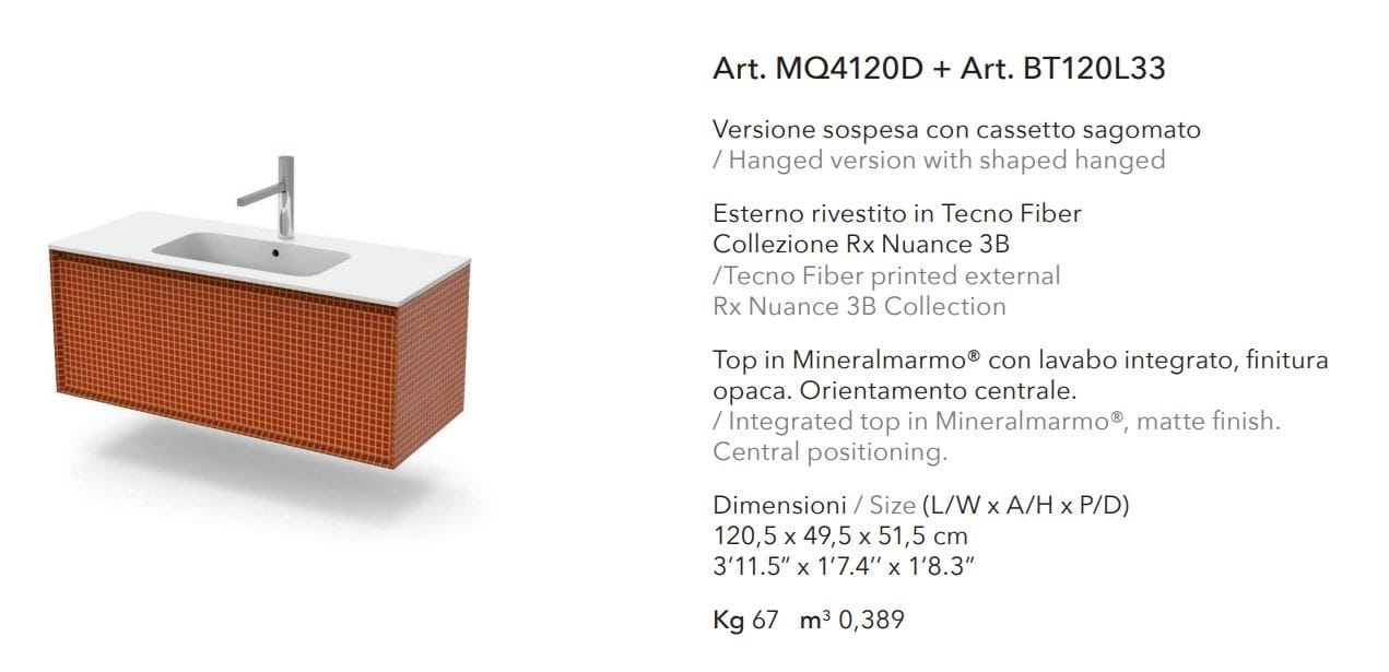 Подвесной умывальник с ящиками MOMENTI Home &amp ARCH-00008631 - Вид №2