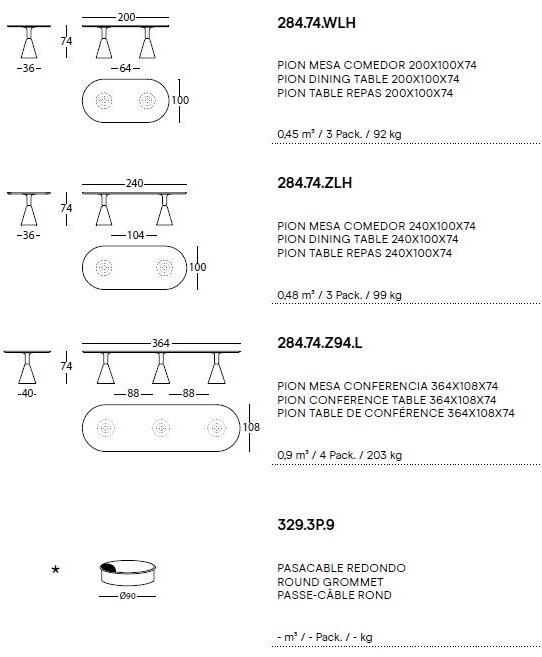Sancal Стол обеденный из дерева Pion sun-id-1405813 - Вид №4