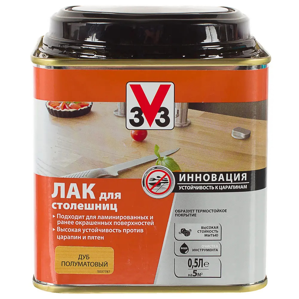 Лак для столешниц V33 цвет дуб 0.5 л STLM-2202588 - Вид №2