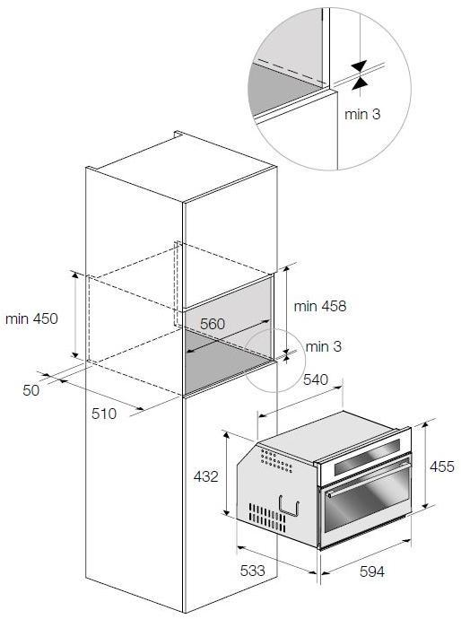 Fulgor Milano Многофункциональная электрическая встроенная духовка Compact 45 sun-id-1398203 - Вид №1