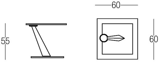 NAOS Квадратный хрустальный журнальный столик sun-id-1368606 - Вид №2