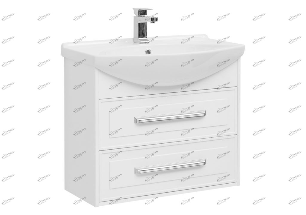 Тумба с раковиной Aquanet Остин 75 белый 0020391700175447