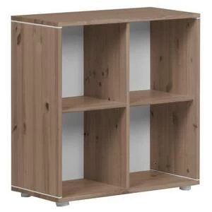 Стеллаж Flexa Classic storage с 4 полками, коричневый/белый