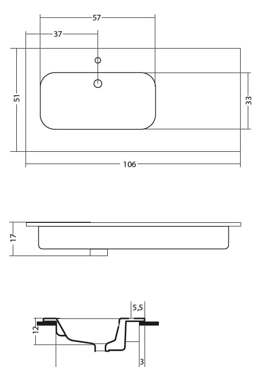 Керамическая встраиваемая раковина Gaia Mobili Complements ARCH-00149294 - Вид №8