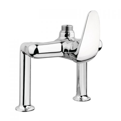 9485 Idral Однорычажный смеситель с двумя отверстиями, кронштейнами для установки на деку и коротким рычагом управления. 3/4 "мужской выход 