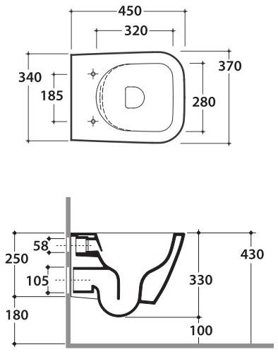 Подвесной унитаз настенный Белый Ceramica Globo STONE Италия sun-id-1409495 - Вид №10