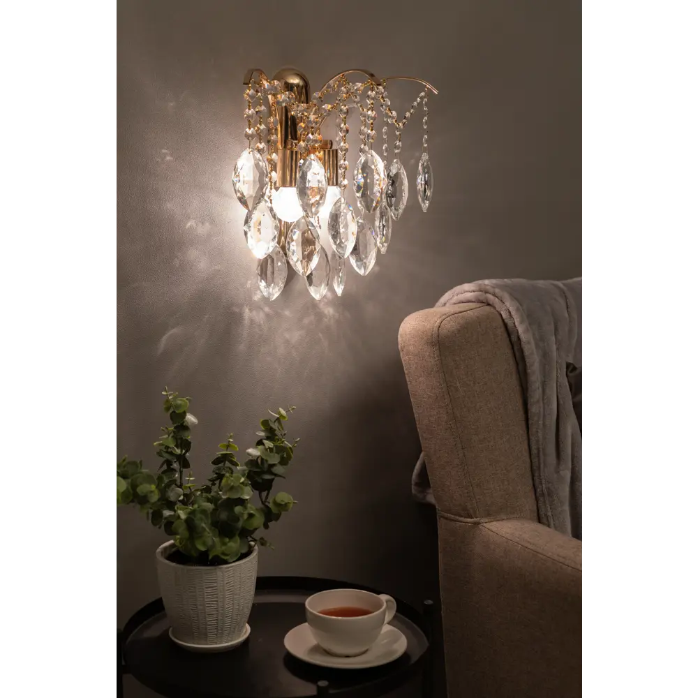 Бра «Бриз 8» E27х2 60 Вт цвет золотой DE CITY STLM-2192323 - Вид №8