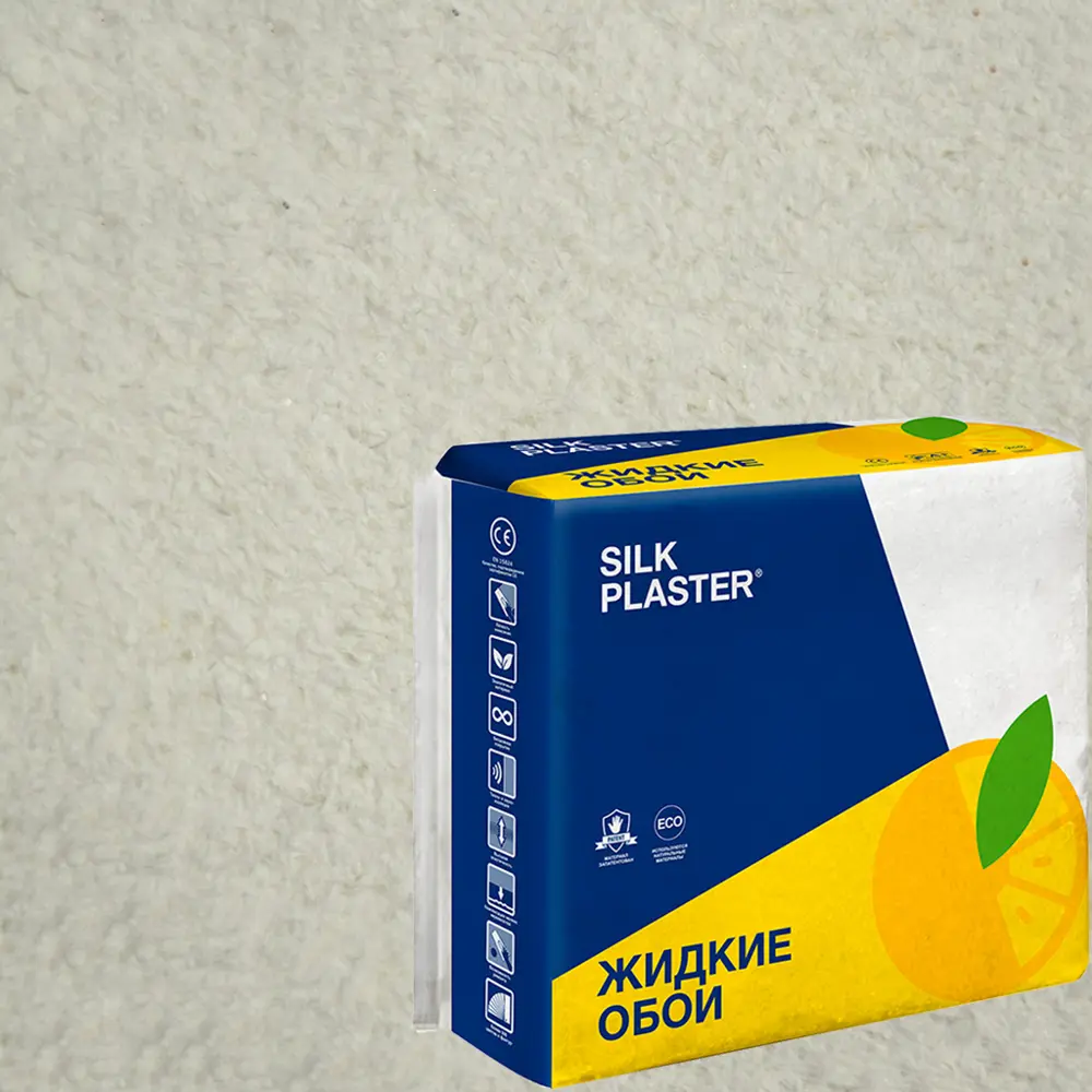 Жидкие обои Silk Plaster Absolute А104 0.87 кг цвет жемчужно-белый STLM-2188783