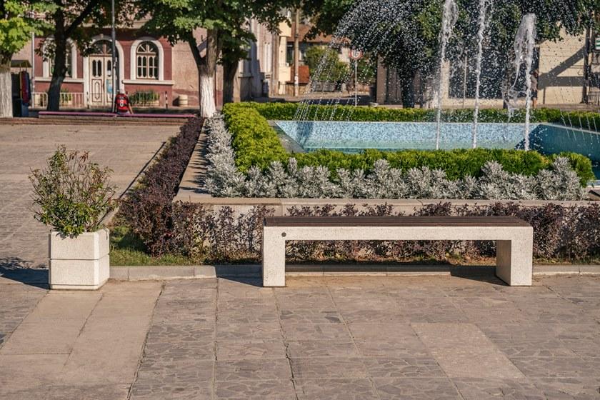 ENCHO ENCHEV - ETE Скамейка из бетона и дерева без спинки sun-id-1436545 - Вид №7