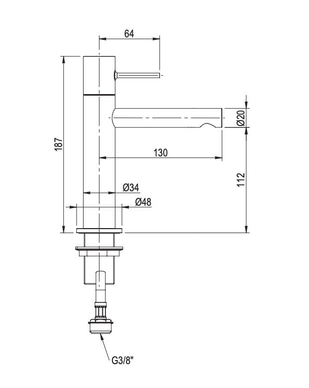 Однорычажный смеситель для раковины из нержавеющей стали Super Inox ENIGMA ARCH-00145085 - Вид №2