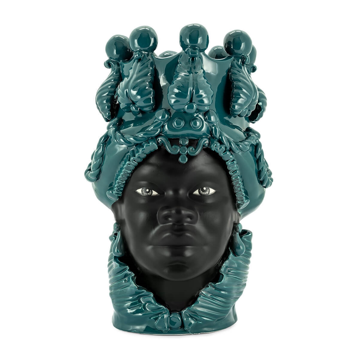 201082-96 ABHIKA ВАЗА MORO BIG LADY SIMPLY MAT TEAL 