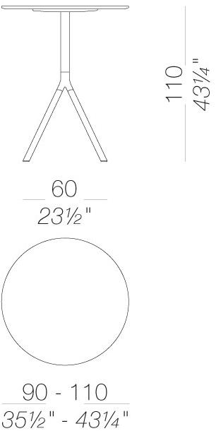 Lapalma Круглый садовый высокий стол Fork outdoor sun-id-1516148 - Вид №4