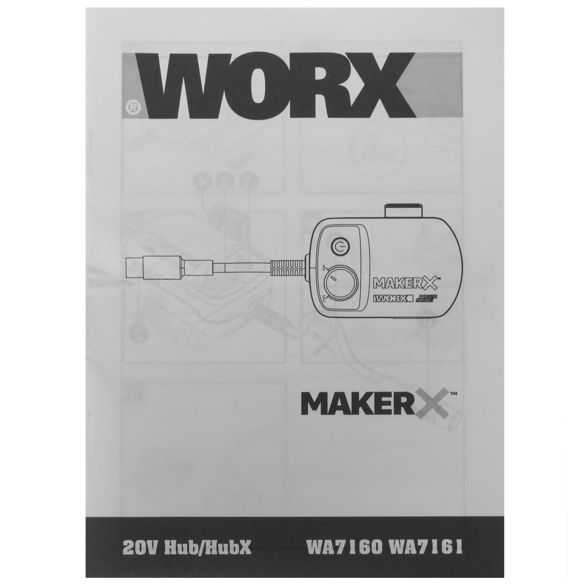 Адаптер Worx WA7160 20В (MAKER X) PowerShare 20V 5334839 STDN-0028796 - Вид №6