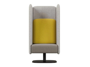 Кресло из ткани с огнестойкой обивкой и высокой спинкой