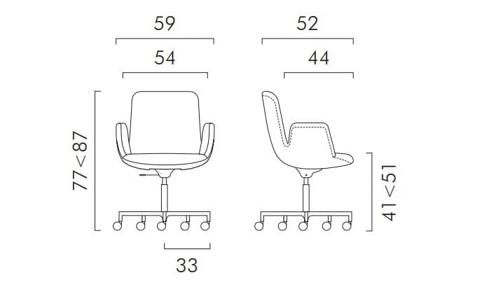 5 спиц ткань офисное кресло с подлокотниками и колесами FREZZA цветок лотоса ARCH-00135148 - Вид №5