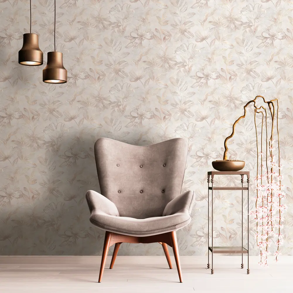 Обои флизелиновые Erismann Leticia бежевые 1.06 м 60216-03 STLM-2066850 - Вид №2