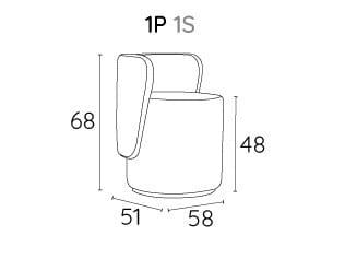 Бархатное кресло Adrenalina Boll ARCH-00102592 - Вид №6