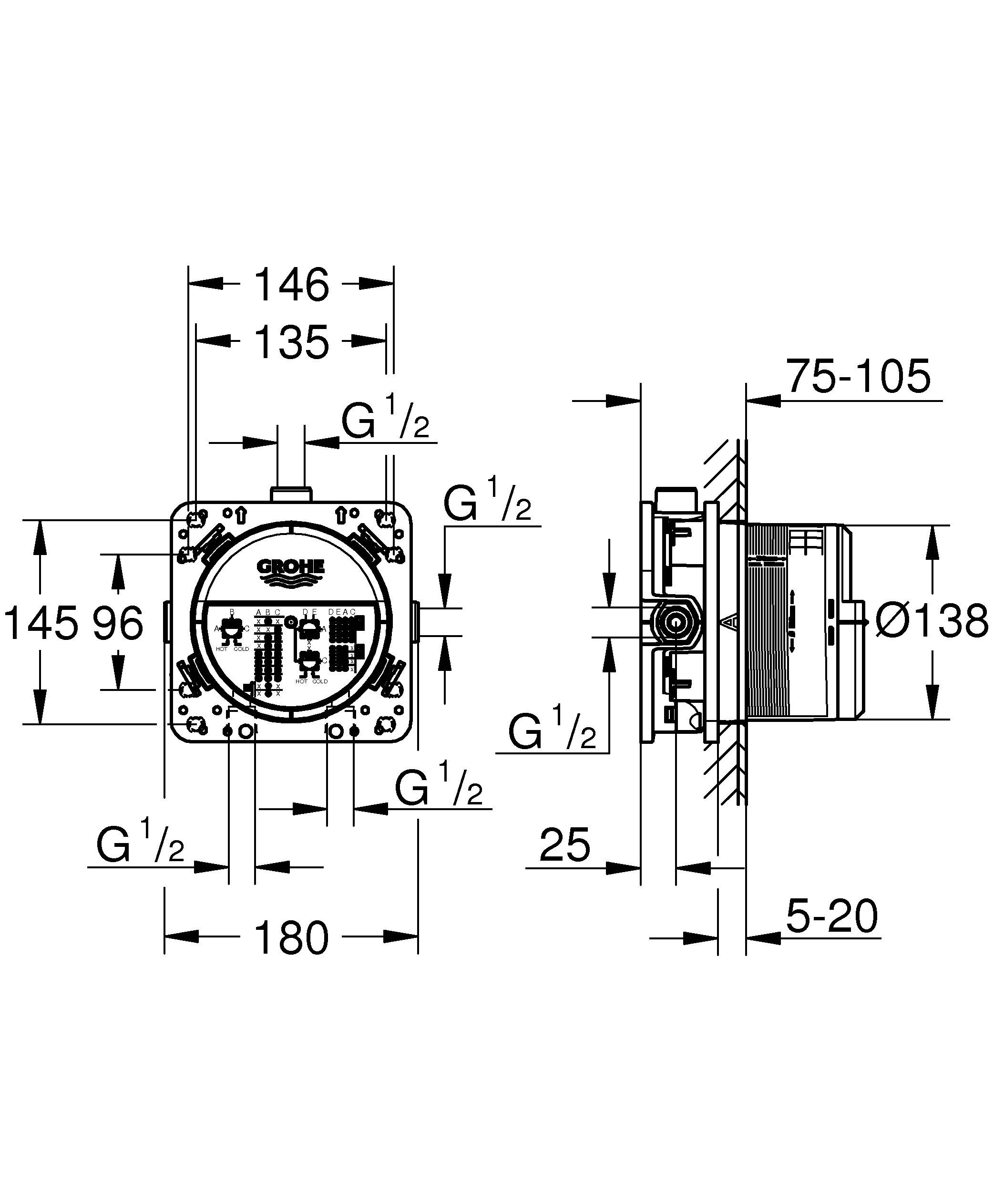 Готовый комплект для душа GROHE Grohtherm SmartControl (NSB0134-1) - Вид №7