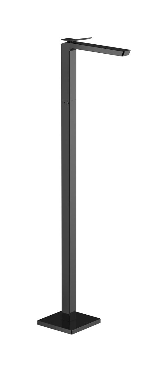 Высокий смеситель для напольной раковины в комплекте с донным клапаном. WE ARE IB wa320ii_22 Black Chrome Wave