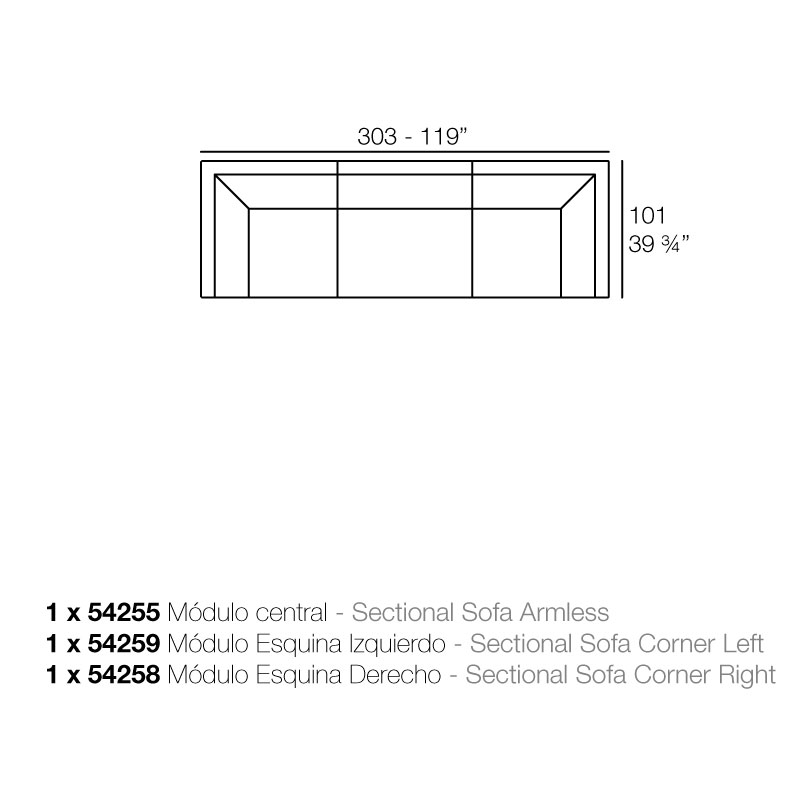 070396 Диван модульный угловой лев. Vondom PIXEL - Вид №6