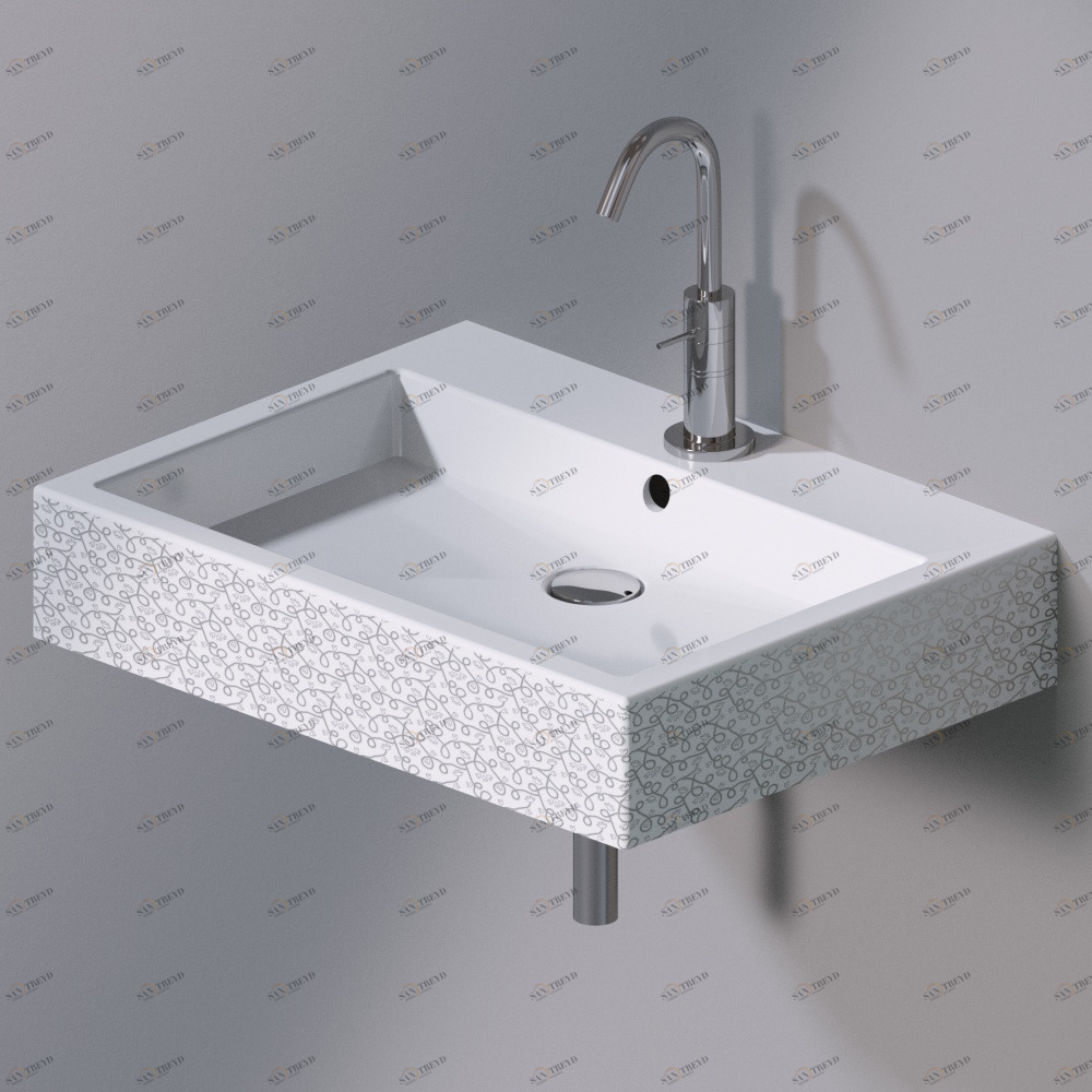 L267400P Подвесная раковина настенная прямоугольная A. e T. Italia Tank белая AeT ITALIA