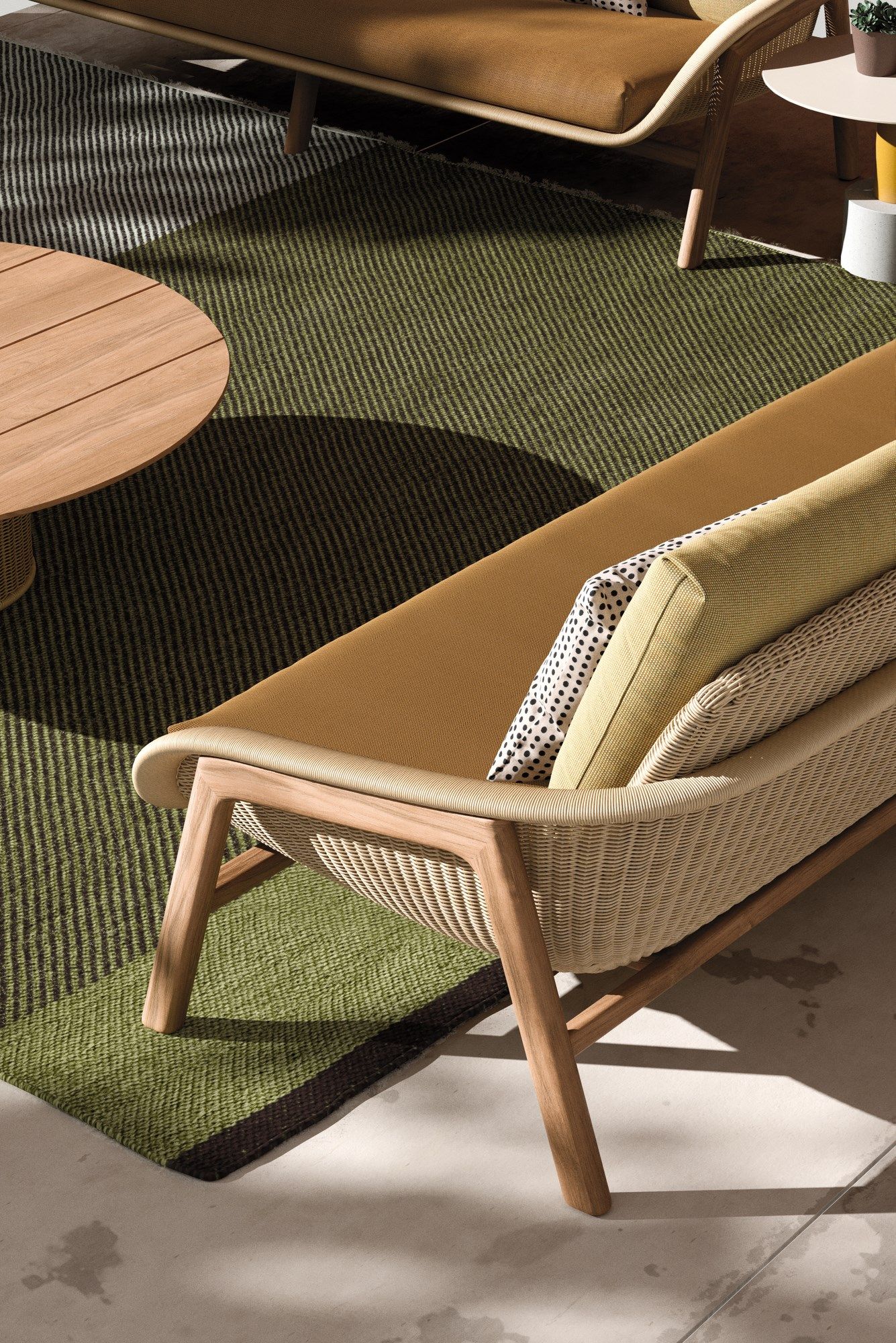 Садовый диван из синтетического волокна Kettal плетеная ARCH-00147650 - Вид №4