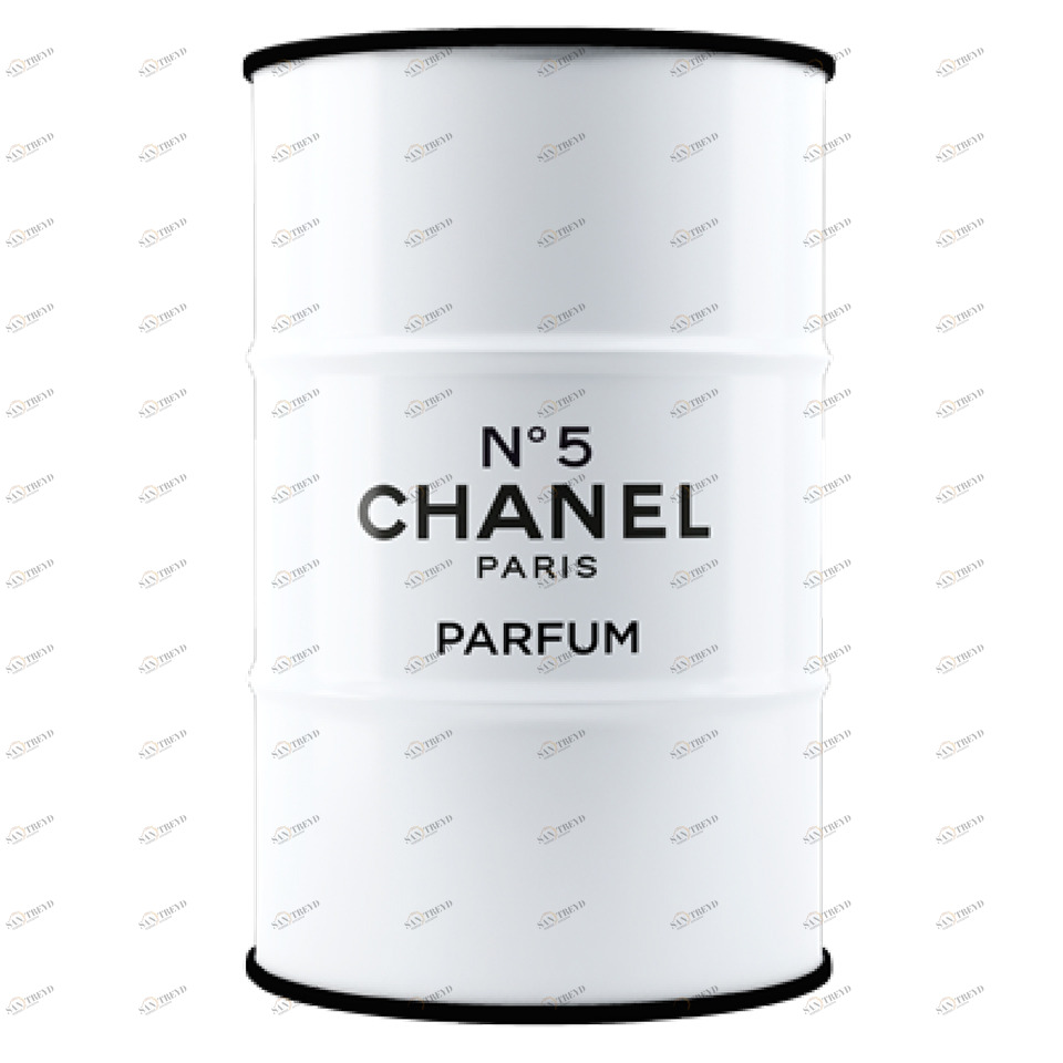 Бочка металлическая декоративная белая Chanel white & black M STARBARREL  014869 Белый 