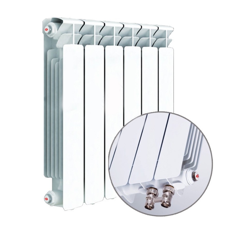 Радиатор биметаллический Rifar Base 500/100 12 секций нижнее правое подключение R50012НПП - Вид №4