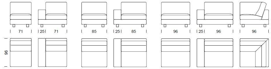 Borzalino Модульный диван из нубука sun-id-1487925 - Вид №4