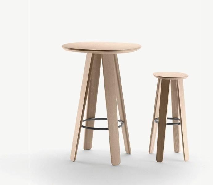 ALKI Высокий деревянный табурет Triku sun-id-1473173 - Вид №1
