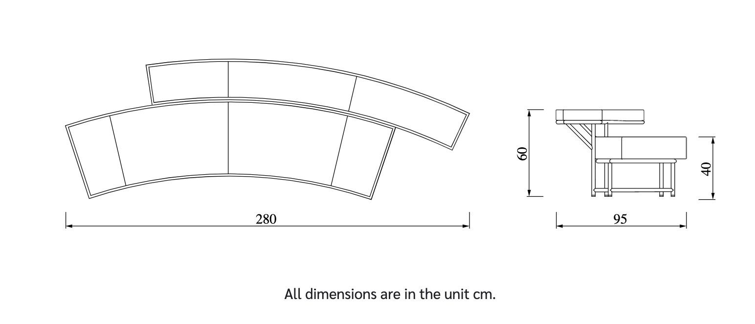 Мягкая скамья со спинкой Classicon MONTE CARLO ARCH-00014761 - Вид №6