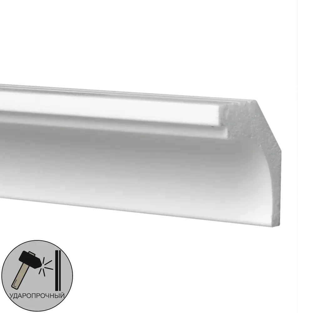 81965521 Плинтус потолочный полистирол ударопрочный Decomaster D115 белый 30x30x2000 мм STLM-0015787 