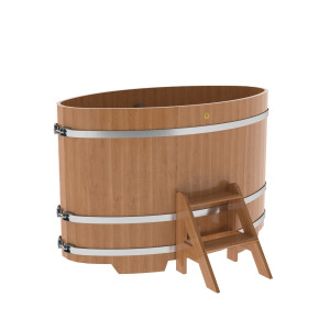 1291 Купель овальная из дуба 0,92х1,66х1,1 натуральная Alyarus