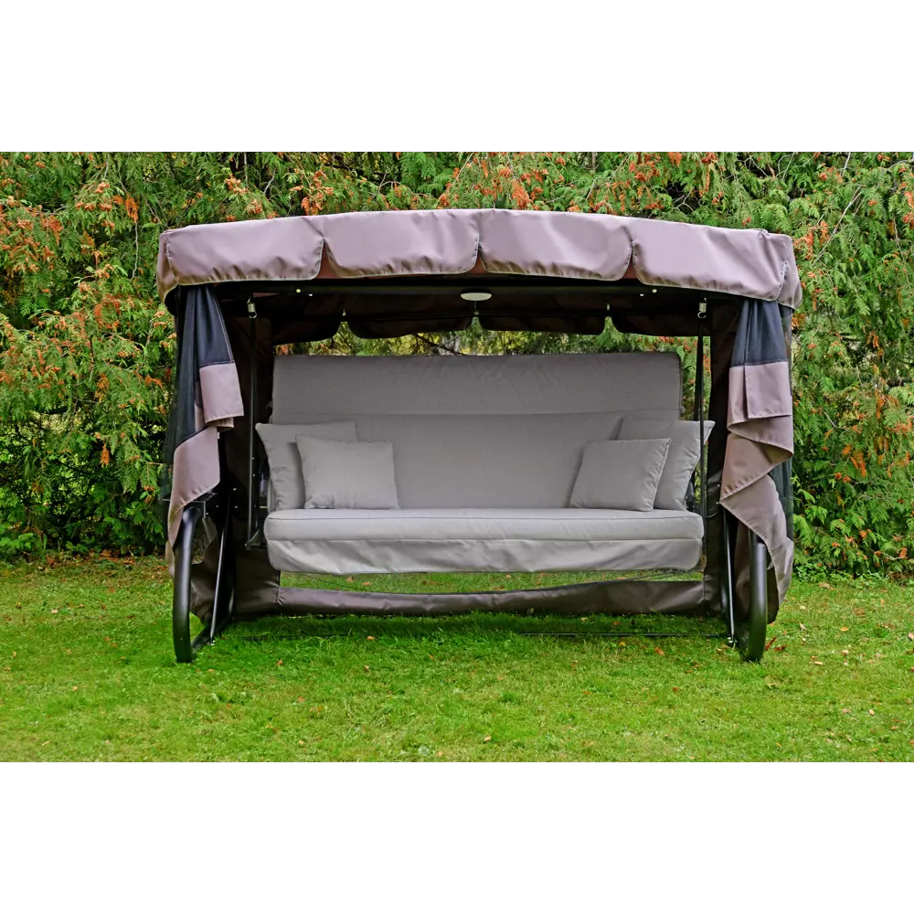 Качели садовые BEGINIA Moneron 4-х местные до 480 кг металл серый STLM-2173910 - Вид №4