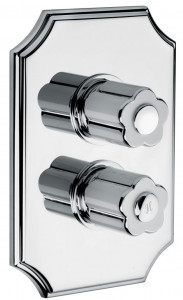 11544 БЕЛЫЙ-12544 ЧЕРНЫЙ Встроенный термостатический смеситель 1/2 ”. Bongio Fleur Blanc&Noir