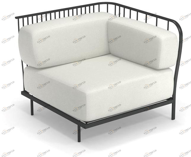 emu Угловое садовое кресло с тканевой обивкой Cannolè 1082 - 1083 - 1084