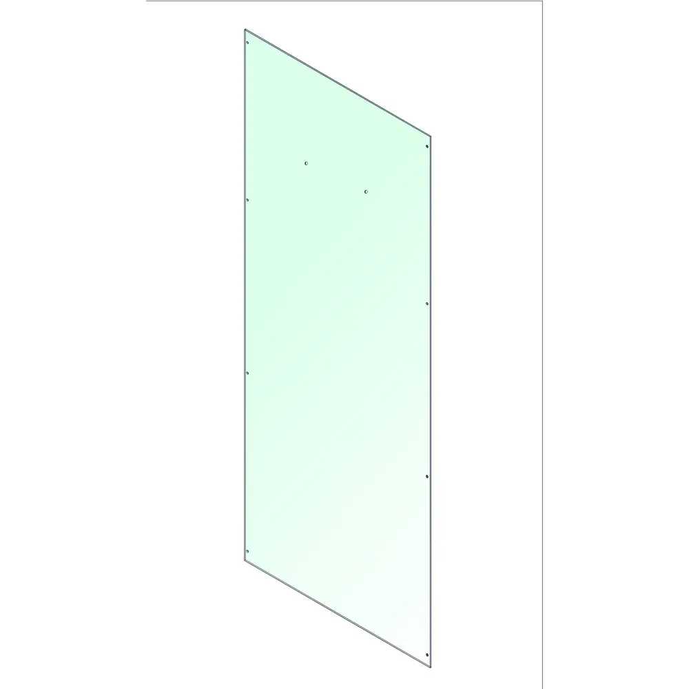 Стенка для душевой ширмы Domani-Spa Simple 1/4 круга 90x90 см 10 отверстий цвет белый STLM-2174532