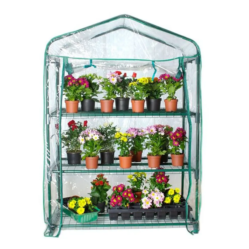 Santreyd Стеллаж-парник для рассады с 3 полками и прозрачным чехлом 15315339 STLM-0960350 - Вид №4