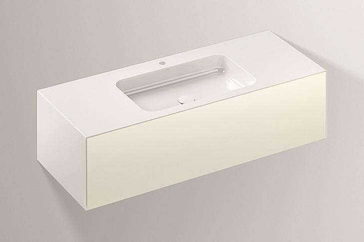 5157814000 Умывальник с тумбой, wp.folio5, белая, proshield, лакированная, шелковисто-матовый блеск, белый Alape серия FO (Folio) 