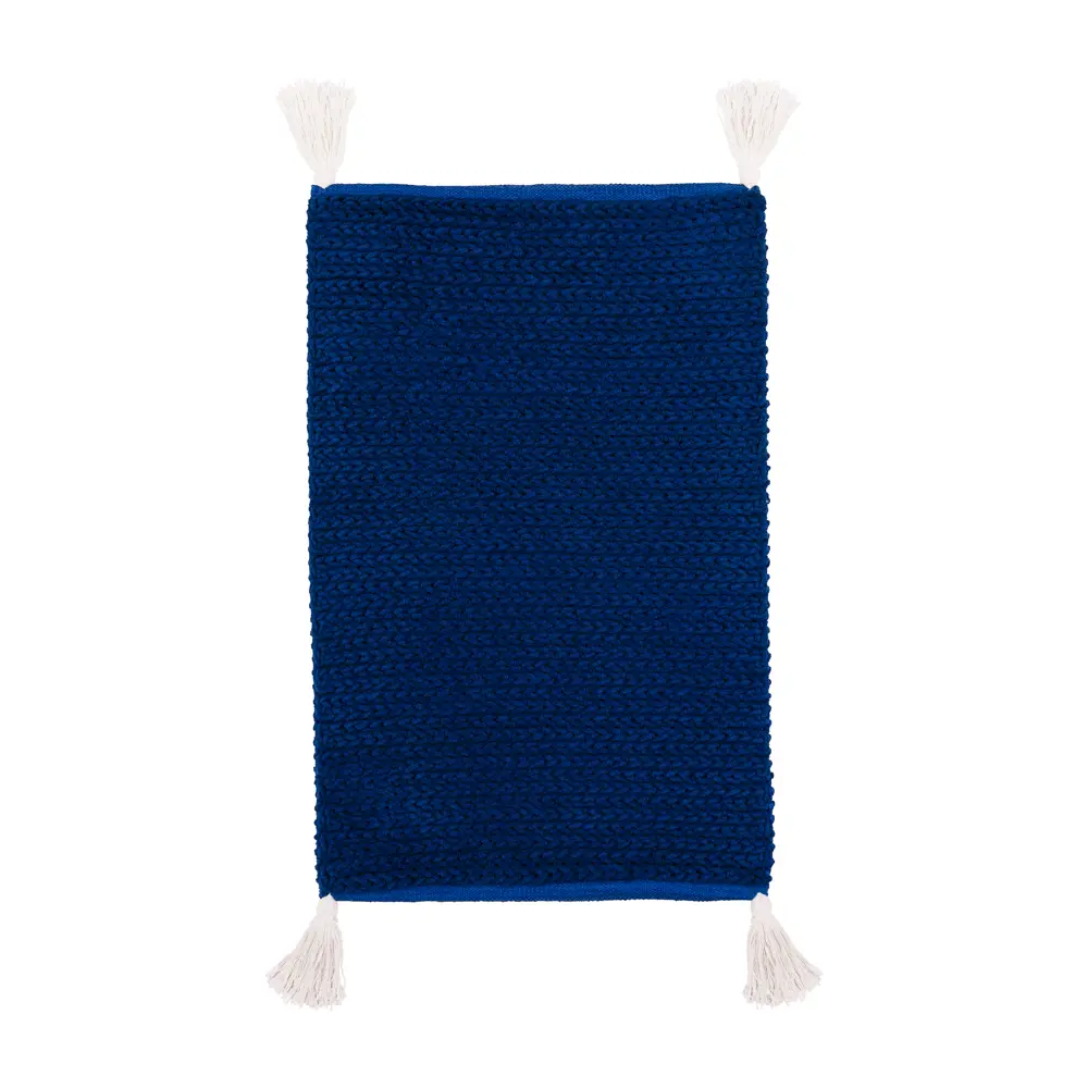 Коврик для ванной комнаты Moroshka Maritime 60х90 см цвет сине-белый STLM-2039774