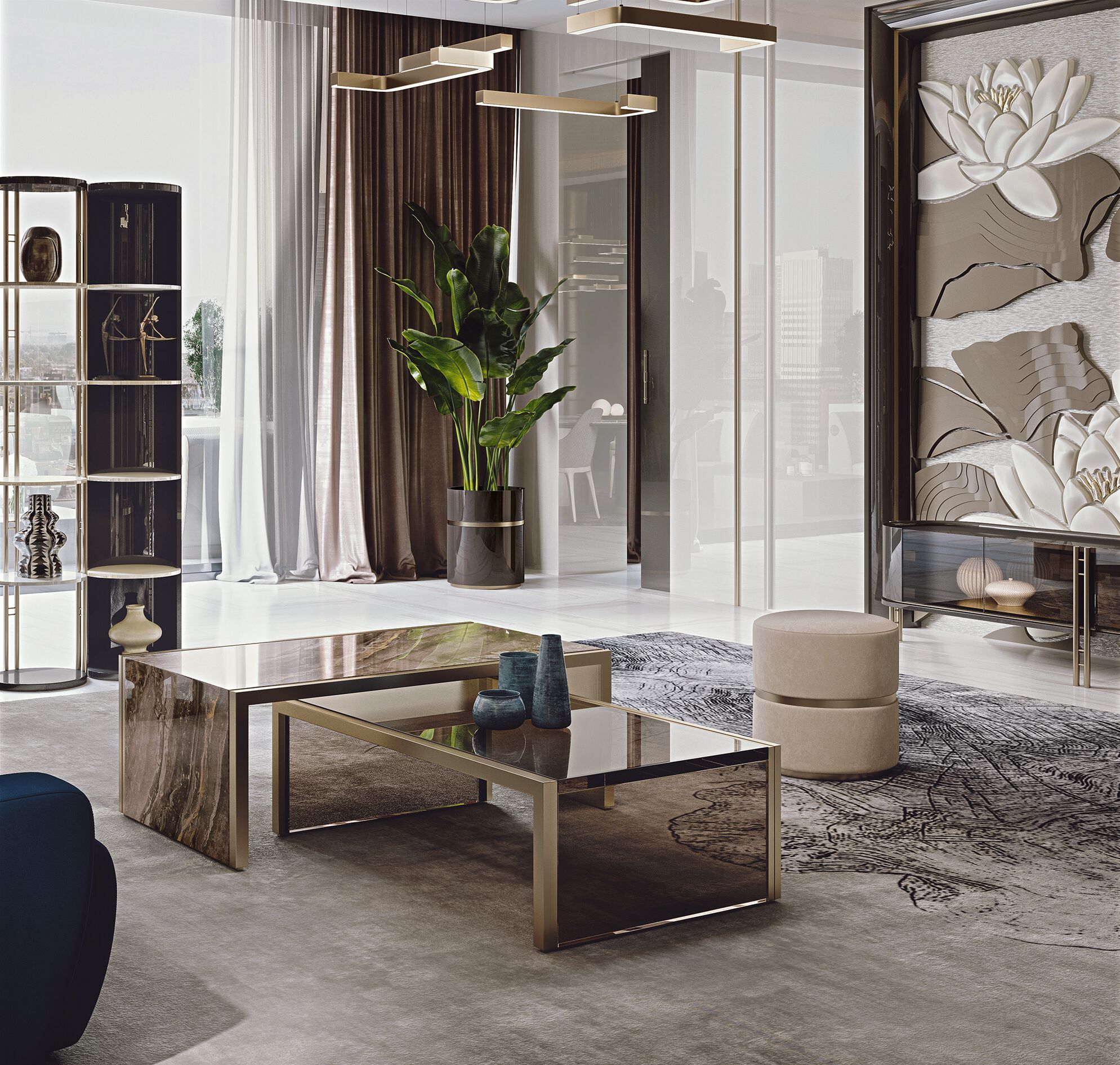 Прямоугольный журнальный столик из керамогранита Bizzotto Italia Atmosphera ARCH-00086567 - Вид №5