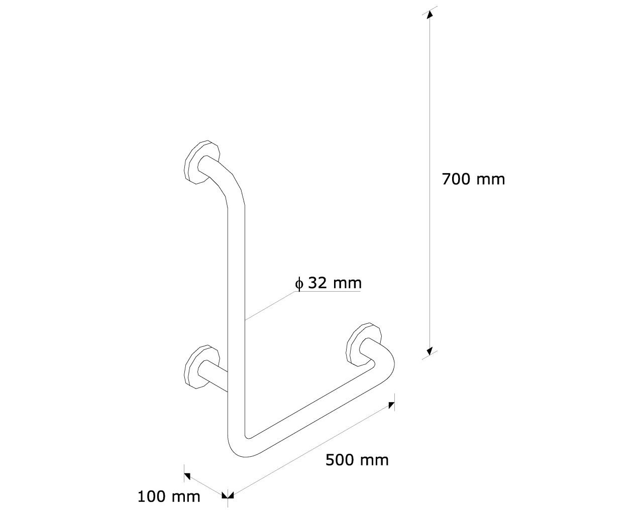 TPC13 ФИКСИРОВАННЫЙ УГЛОВОЙ ПОРУЧНИК, СПРАВА Merida  - Вид №1