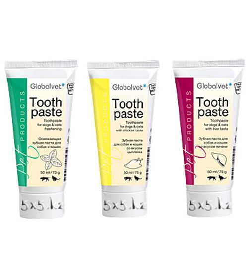 ПР0020135 Зубная паста для собак и кошек со вкусом печени 50мл Globalvet 