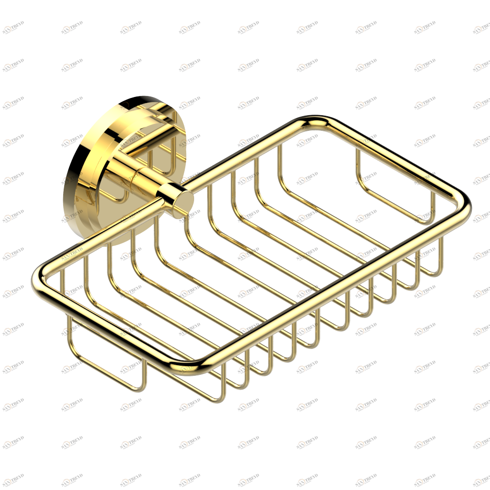 G2K-620 Мыльница-сетка с фланцем 160 x 95 мм Thg-paris Faubourg - белый фарфор Покрытие PVD золотистый цвет G2K-620 CAT.F