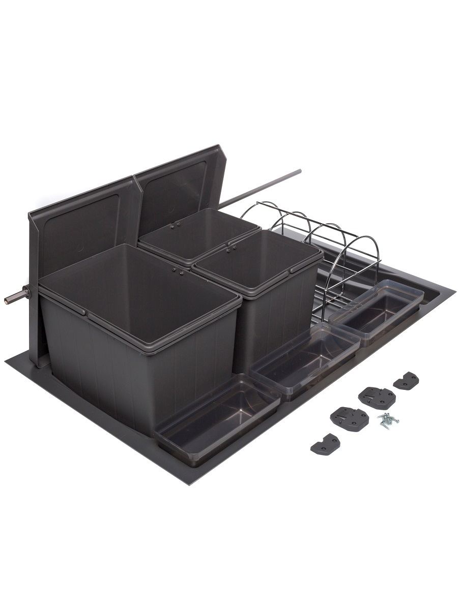 Система сортировки мусора Omega Duet/Top 900/24/3 Anthracite NAVAKO 10314 - Вид №2