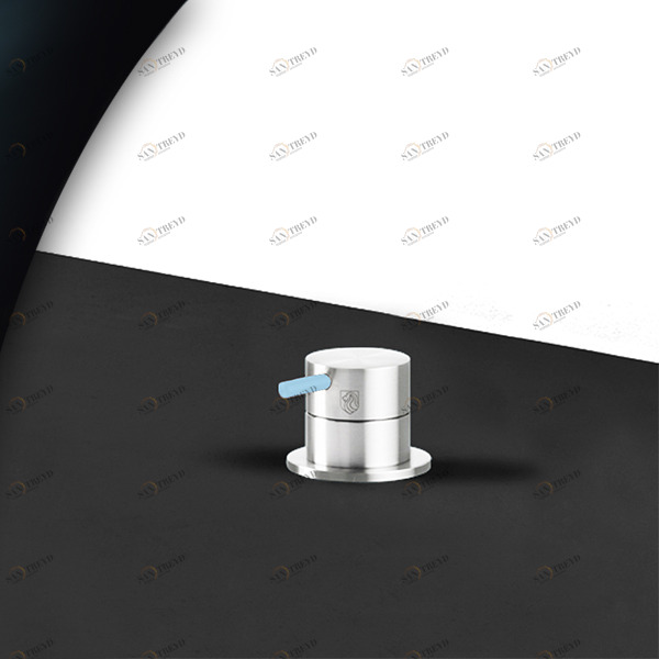 Смеситель для раковины сталь глянцевая с голубой ручкой Toki Radomonte TKI12LCIL27