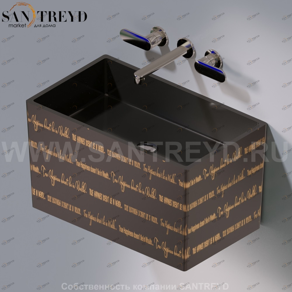 L111.421G Подвесная раковина настенная овальная A. e T. Italia TOWER черная AeT ITALIA