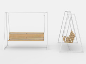 Окрашенная металлическая качалка